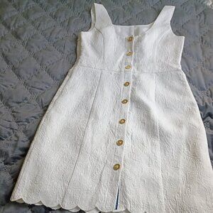 Tommy Hilfiger white embroidered mini dress